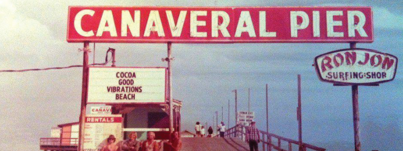 Canaveral Pier Cocoa Beach Florida Surf Museum Historical Photo Of Canaveral Pier With The Extending Into Distance At Top